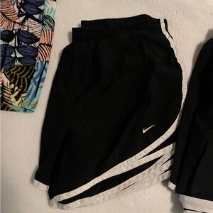 Nike Black and White Athletic Shorts